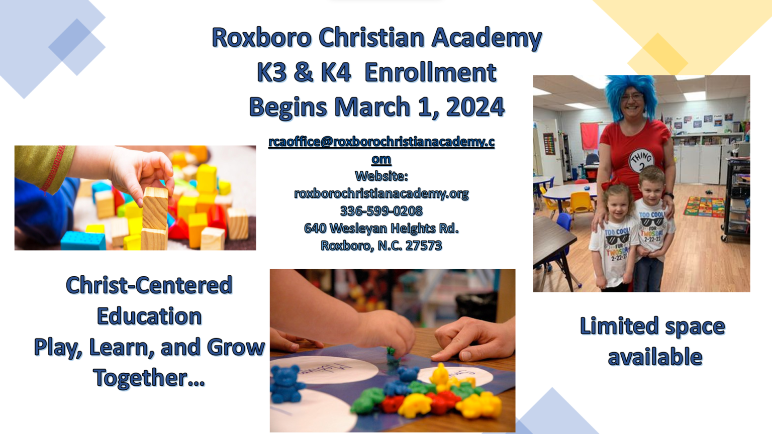 Roxboro Christian Academy Roxboro, North Carolina